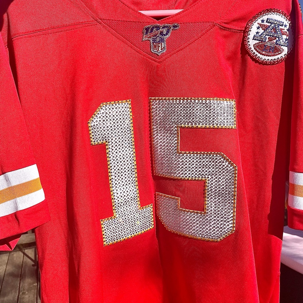 Red NFL Jersey with Number 15
